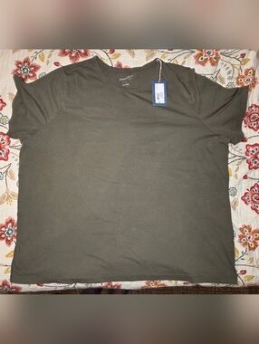 NWT Universal Thread olive green plus size women's cotton shirt size 3X